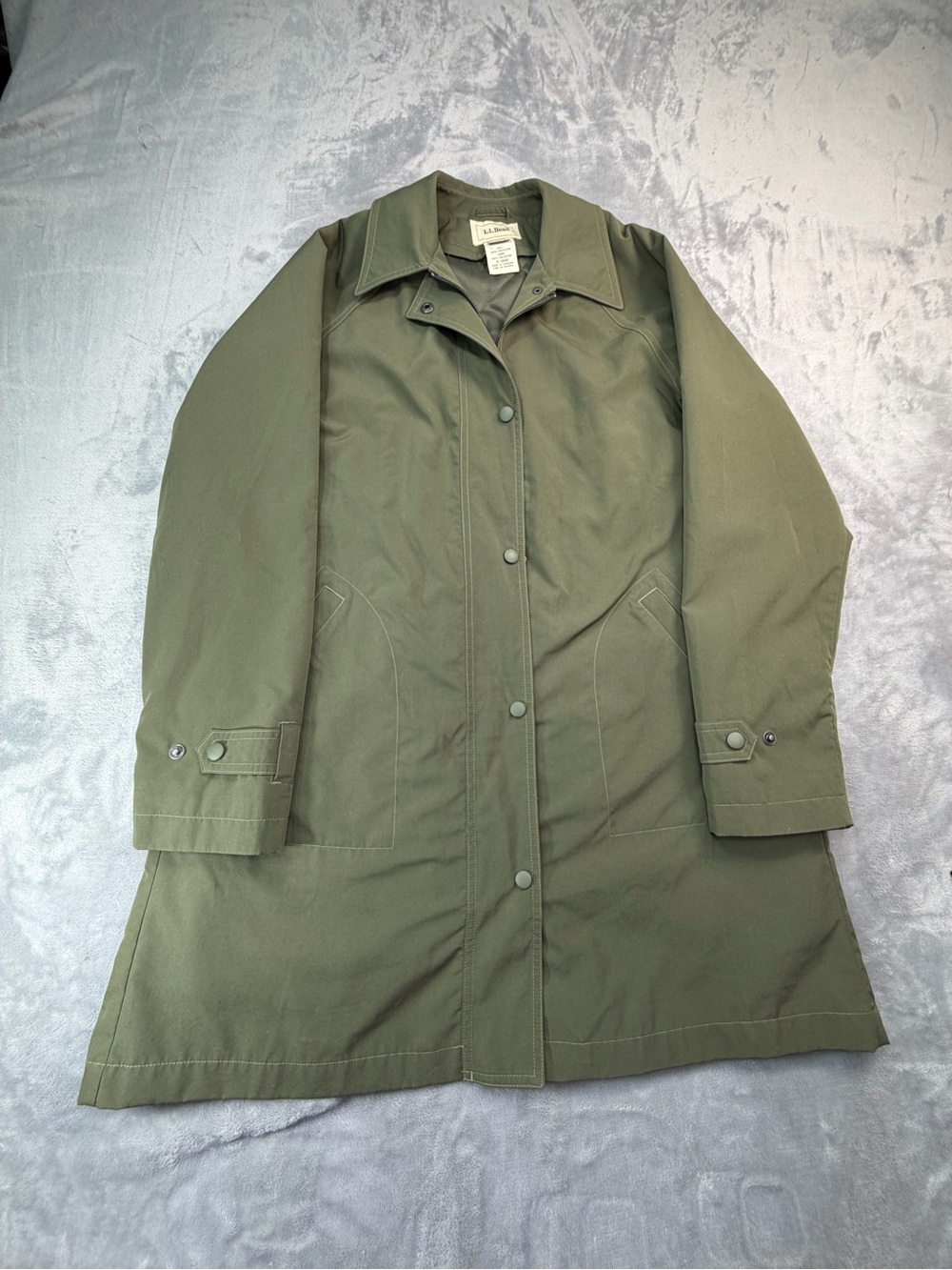 L.L. Bean Olive Green Women's Trench Coat Removable Women’s Winter S